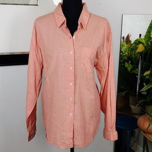 VINTAGE Micro-Check Button Down Blouse, Size XL